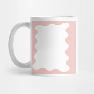 Abstract Squiggle Frame in pastel pink Mug